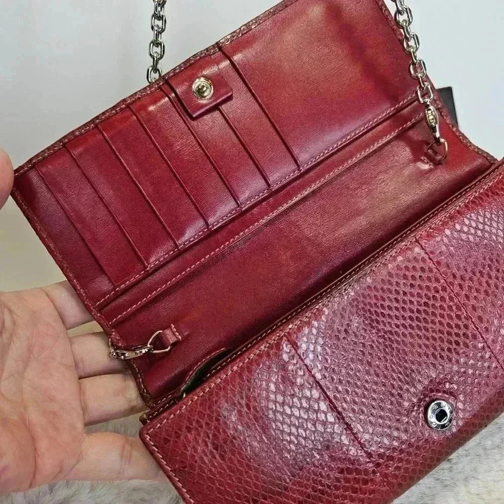 Gucci Python Leather Wallet  On Chain - Picture 12 of 16